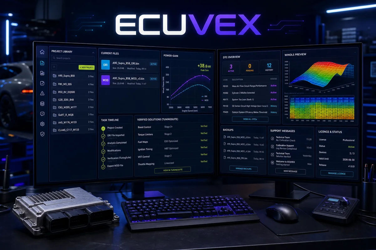 ECUVEX — product workflow visual