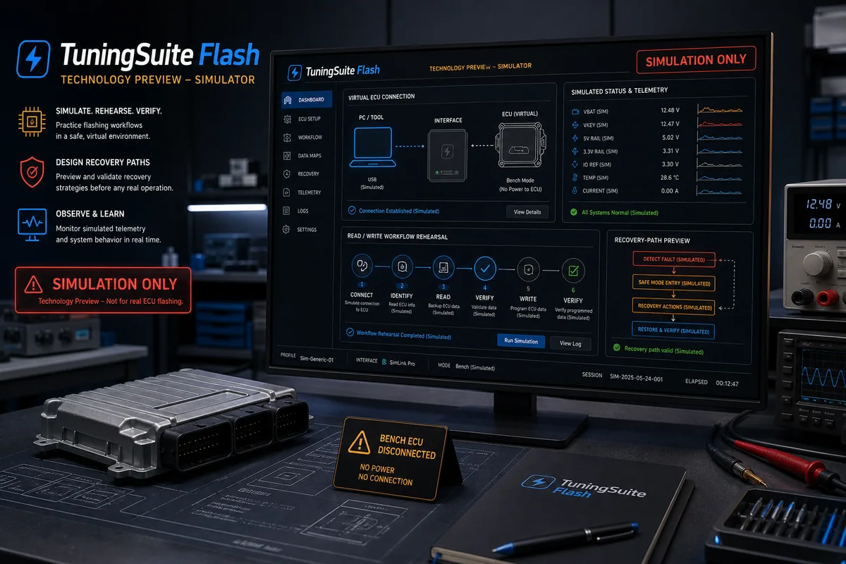 TuningSuite Flash — product workflow visual